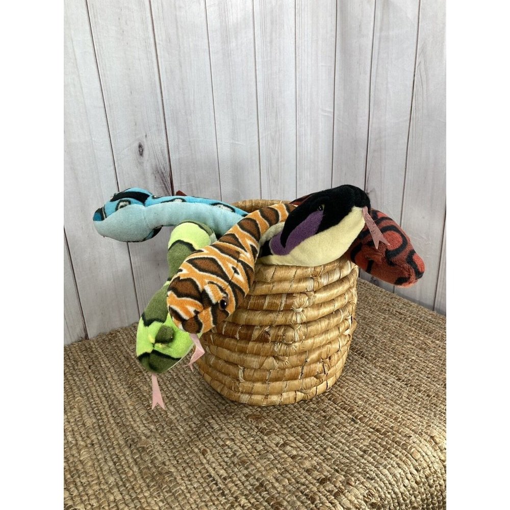 lot of Vintage WILD REPUBLIC Jumbo 54" Plush SNAKES Mulitcolor Rattlers- K&M